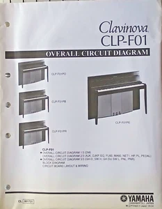 Yamaha CLP-F01 Clavinova Digital Piano Original Overall Circuit Diagram Sheets. - Picture 1 of 1