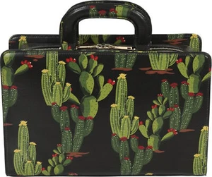 Collectif LAILA CACTUSLAND Vintage Floral Cactus Retro BOX BAG Bolso Rockabilly - Imagen 1 de 5