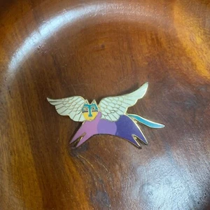Spilla gatto angelo gatto volante Laurel Burch vintage HTF rara - Foto 1 di 5