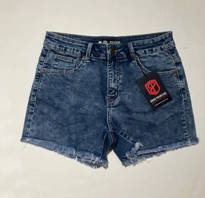 BORN PRIMITIVE Womens LARGE Ultra Stretch Liberty Cut Off Jorts Denim Shorts NWT - Picture 1 of 4
