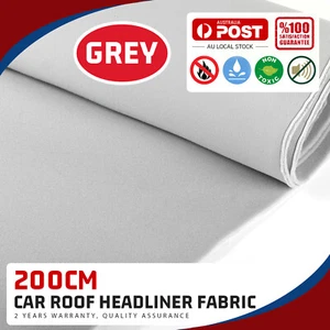 grey 2M*1.5M Car Headliner Fabric Roof Lining Replace Hood Lining Dampens Noise - Picture 1 of 21