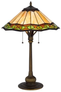 Cal Lighting BO-3164TB Armscroft 2 Light 26" Tall Tiffany Table - Bronze - Picture 1 of 5