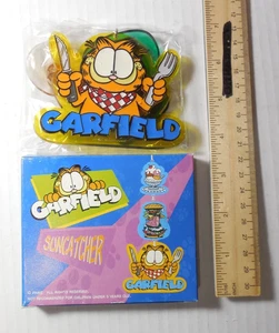 Garfield Gatto Zampe Play By Play Vintage Ventosa Prendisole Con Scatola - Foto 1 di 8