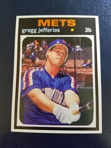 Gregg Jefferies NY Mets 1991 BB Card Price Guide Monthly #27 White Border - Picture 1 of 2