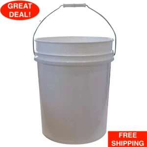 10er Pack 5-Gal weiße Eimer Schwerlast Eimer ungiftig für Aufbewahrung Farbe & mehr - Bild 1 von 15