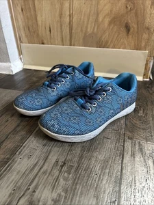 NoBull Cherry Blossom Size 7 M /8.5 WBlue Superfabric Athletic Training Shoes - Picture 1 of 6