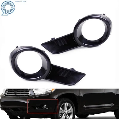 Left+Right Front Bumper Fog Light Lamp Grille Cover For Toyota Highlander 08-10 - Изображение 1 из 4