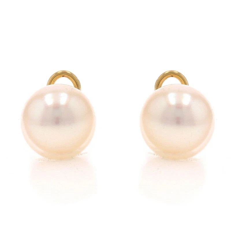 Potenciadores de pendientes de perlas cultivadas de oro amarillo - Chaquetas de 14 k Foto 1 de 4