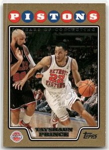 2008-09 Topps #75 Tayshaun Prince Gold Border #/2008 - Imagen 1 de 2