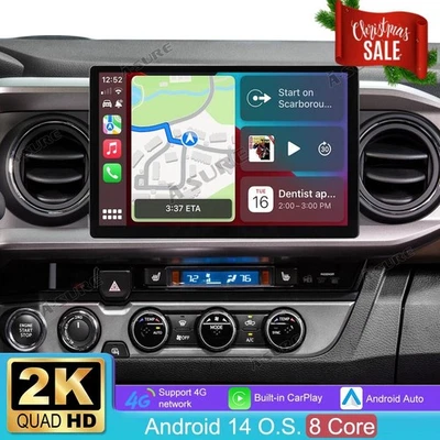 Radio de coche estéreo GPS de 13,1"" 4+64 GB navegación para Toyota Tacoma Carplay DSP 2016-2022 Foto 1 de 4