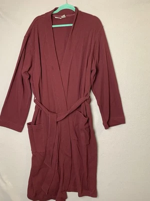 L.L. Roupão de feijão masculino XL marrom regular vintage térmico micro waffle tecido - Imagem 1 de 4