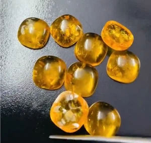 Baltic Amber Cushion Cabochon 6mm To 20mm Synthetic Calibrated Loose Gemstone - Picture 1 of 4