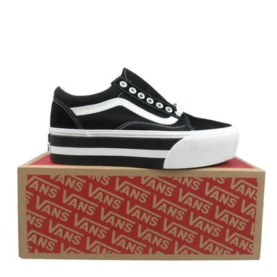 Vans Old Skool Stackform Womens Size 8 Black White Sneakers NEW VN0009PZBZW - Image 1 of 4