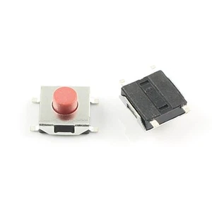 Interruptor de botón rojo táctil 10 piezas SMD SMT 4 pines 6x6x3,7 mm #F18 - Imagen 1 de 4