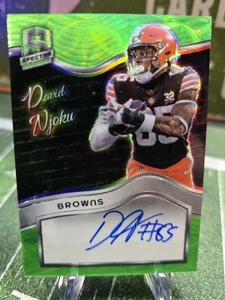 2024 Spectra David Njoku Colorgraphs Neon Green on-card Auto 9/35 #CG-DNU Browns - Bild 1 von 3