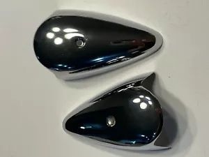 VW Bug Turn Signal Light Cover Chromed Steel 2pcs Volkswagen Beetle 1964-1967 T1 - Picture 1 of 9