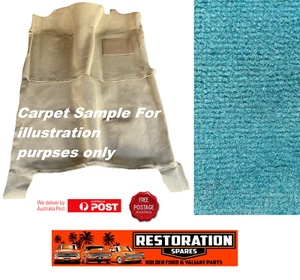 FRONT & REAR MOULDED TURQUOISE PLUSH CARPET FITS DUEL CAB HILUX 1981-97 TOYOTA - Picture 1 of 4