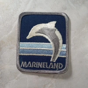 Vintage Marineland Jacket Patch Florida Jumping Dolphin Rare HTF Embroidered - Picture 1 of 3