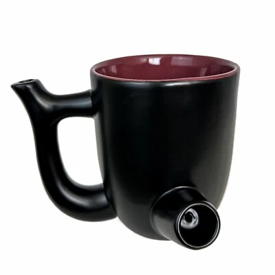 Caneca de café filtrada Wake and Bake - Cachimbo de cerâmica feito à mão 12 oz - Imagem 1 de 4