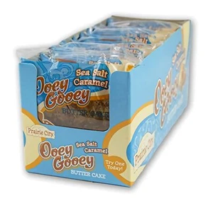 Prairie City Bakery Sea Salt Caramel Ooey Gooey Butter Cake, 1 Box, 10 Cakes - Picture 1 of 6