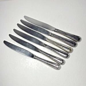 Set 6 Reed & Barton Mirrorstele versilberte unbekannte Hotelmesser - 5 Steak - Bild 1 von 6
