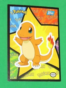 Pokemon The First Movie Sticker TOPPS INSERT Card CHARMANDER BLUE FIRST PRINTING - Picture 1 of 6