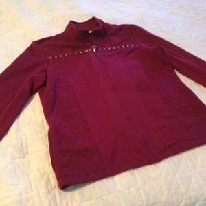 Alfred Dunner Womens Jacket Size Small Burgundy - Picture 1 of 5