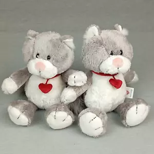 NICI Katze Love Message ❤️ Kuscheltier Stofftier Plüschtier Herz ca 25cm SET - Bild 1 von 4