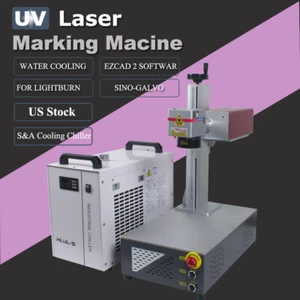 5W UV Laser Marking Engraver Machine For Glass Metal Wood & S&A Cooling Chiller - Picture 1 of 15