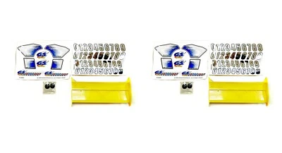 Ala de nailon de alta carga aerodinámica para 1/8 buggy/truggy AMARILLO X 2 piezas Foto 1 de 3