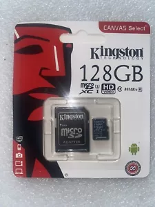 Kingston SDCS 128GB Micro SD Class 10 Memory Card With Adapter - Picture 1 of 1