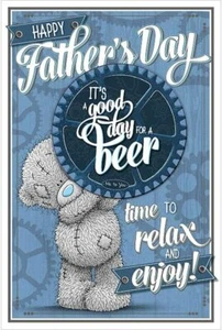 Happy Fathers Day Me To You Fathers Day Card With Beer Mat - Picture 1 of 1