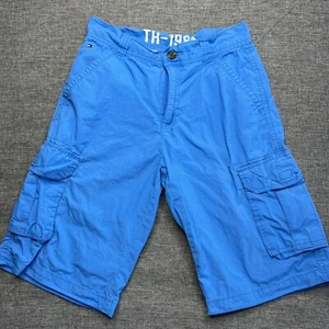 Tommy Hilfiger Shorts Boys 16 Blue Cargo Pockets 1985 - Picture 1 of 8