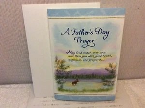 BLUE MOUNTAIN ARTS FATHERS DAY GREETING CARD New w/Envelope "May God watch over" - Picture 1 of 2