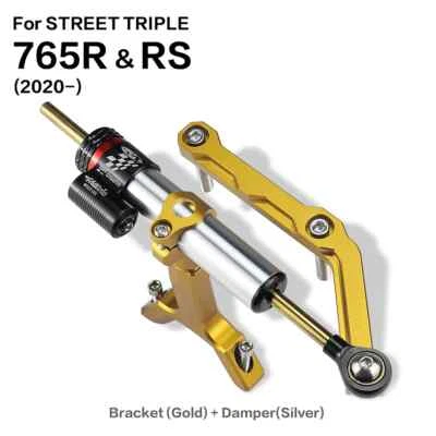 For STREET TRIPLE 765 S/R/RS 2017-2022 CNC Steering Damper Bracket Kit Shock - Image 1 of 4