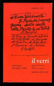 Rivista il verri n. 3/4 settima serie sett dic1984 Luciano Anceschi indice - Picture 1 of 3