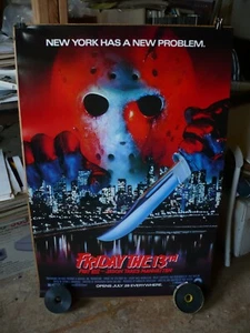 VIERNES 13 PARTE 8: JASON TOMA MANHATTAN, original enrollado 1-s / póster de película - Imagen 1 de 2