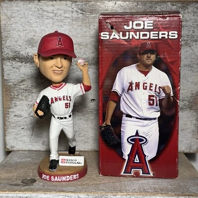MLB Anaheim Angels Joe Saunders Bobblehead SGA 30/06/2010 LEIA ABAIXO NOVO - Imagem 1 de 4