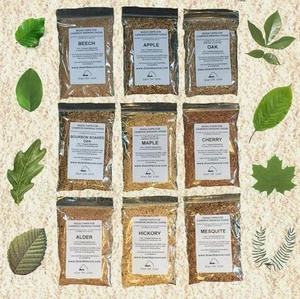 Wood Chips for Smoking Sampler - Variety Wood Samples - 9 Flavours - Wood Dust - Picture 1 of 10