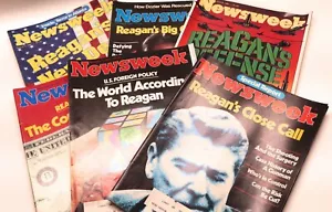 6x Six Issues Newsweek Ronald Reagan, Reaganomics, New Deal, Defense & more 1981 - Foto 1 di 10