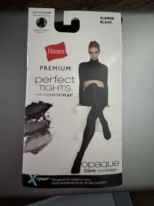Hanes Premium Collant Donna Opaco - Nero XL Copertura Scura - Foto 1 di 2