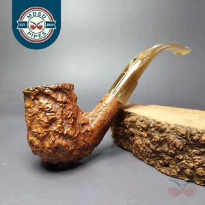 Caminetto Business 192 Rustic Bent Billiard Estate Briar Pipe, Italian Estates - Picture 1 of 11