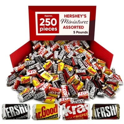 Hershey's Miniatures Assortment Chocolate, Bulk Christmas Party Candy (5 Pounds) - Image 1 of 4