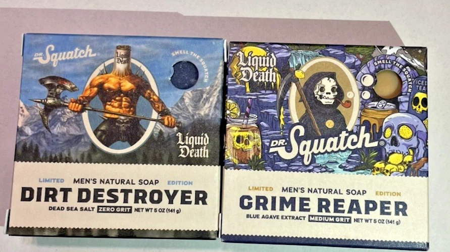 Jabón líquido Dr Squatch Death Grime Reaper & Dirt Murderer edición limitada DOS 2 Foto 1 de 1