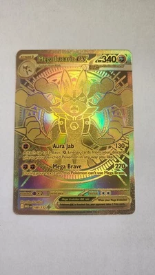 Mega Lucario EX 188/132 Hyper Rare Gold Card Mega Evolutions Pokemon TCG NM - Image 1 of 4