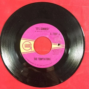 THE TEMPTATIONS It’s Summer / I’m The Exception To The Rule 7" 45 VG+ Gordy Soul - Picture 1 of 2