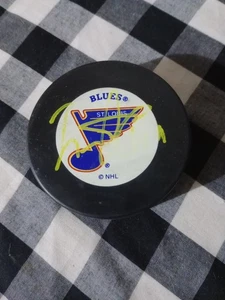 Ivan Barbashev Signed Logo Hockey Puck St Louis Blues  - Picture 1 of 1
