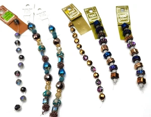 Mixed Bead Lot Blue Purple Strands Glass & Acrylic Variety Jewelry Making Craft - Bild 1 von 5