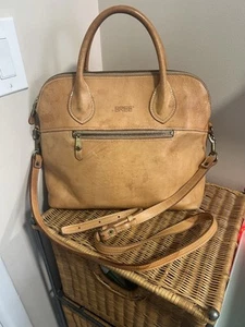 Raro Bolso de Cuero BREE Color Camel Tostado Doble Asa con Correa Muy Difícil de Encontrar - Imagen 1 de 14