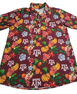 Texas A&M Aggies Tropical Hawaii Kurzarm Button Down Hemd Herren XL - Bild 1 von 6
